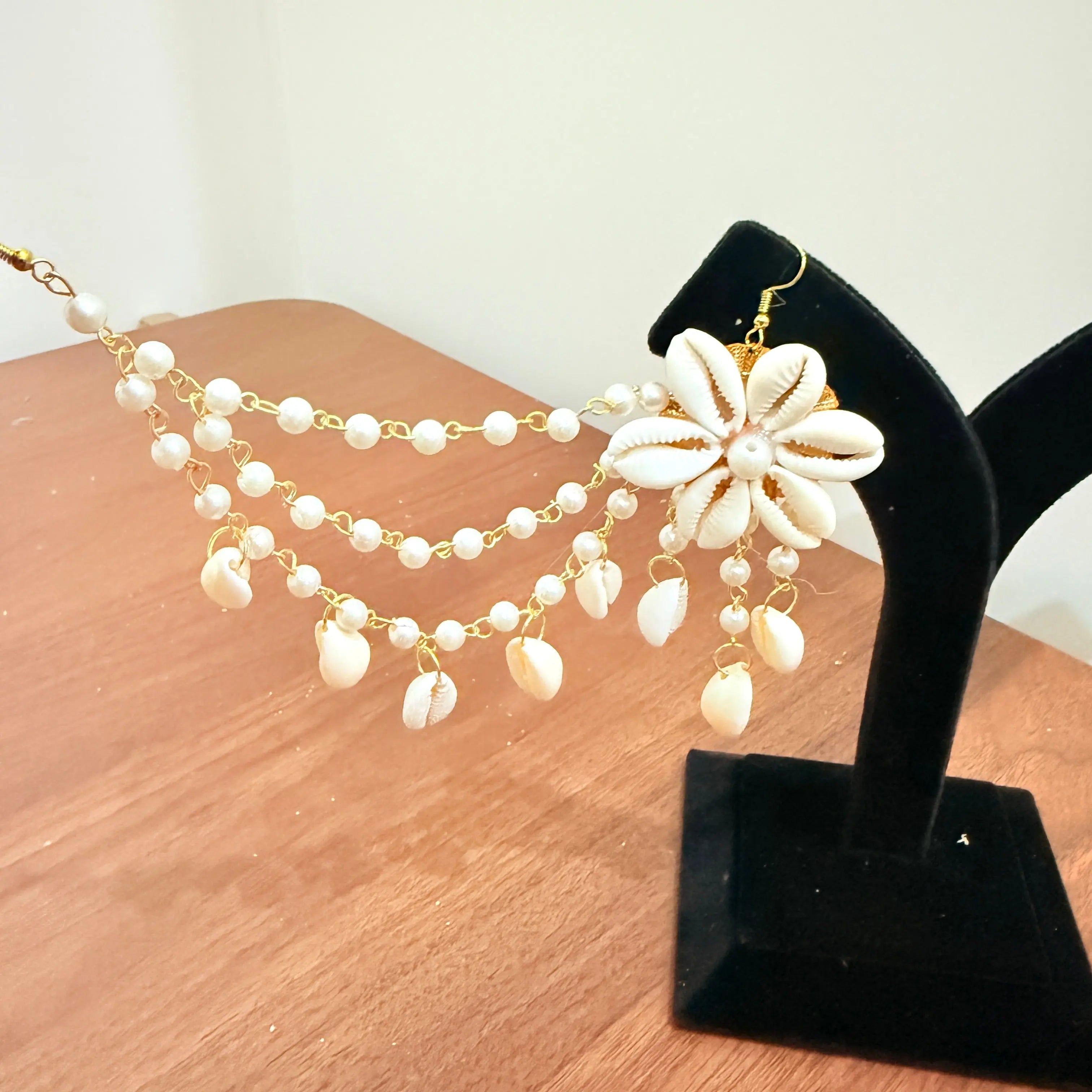 ✨ Handcrafted Cowrie Shell Bridal Jewellery Set | Traditional Haldi Accessories 🐚 Shadispecial.com - All Rights Reserved