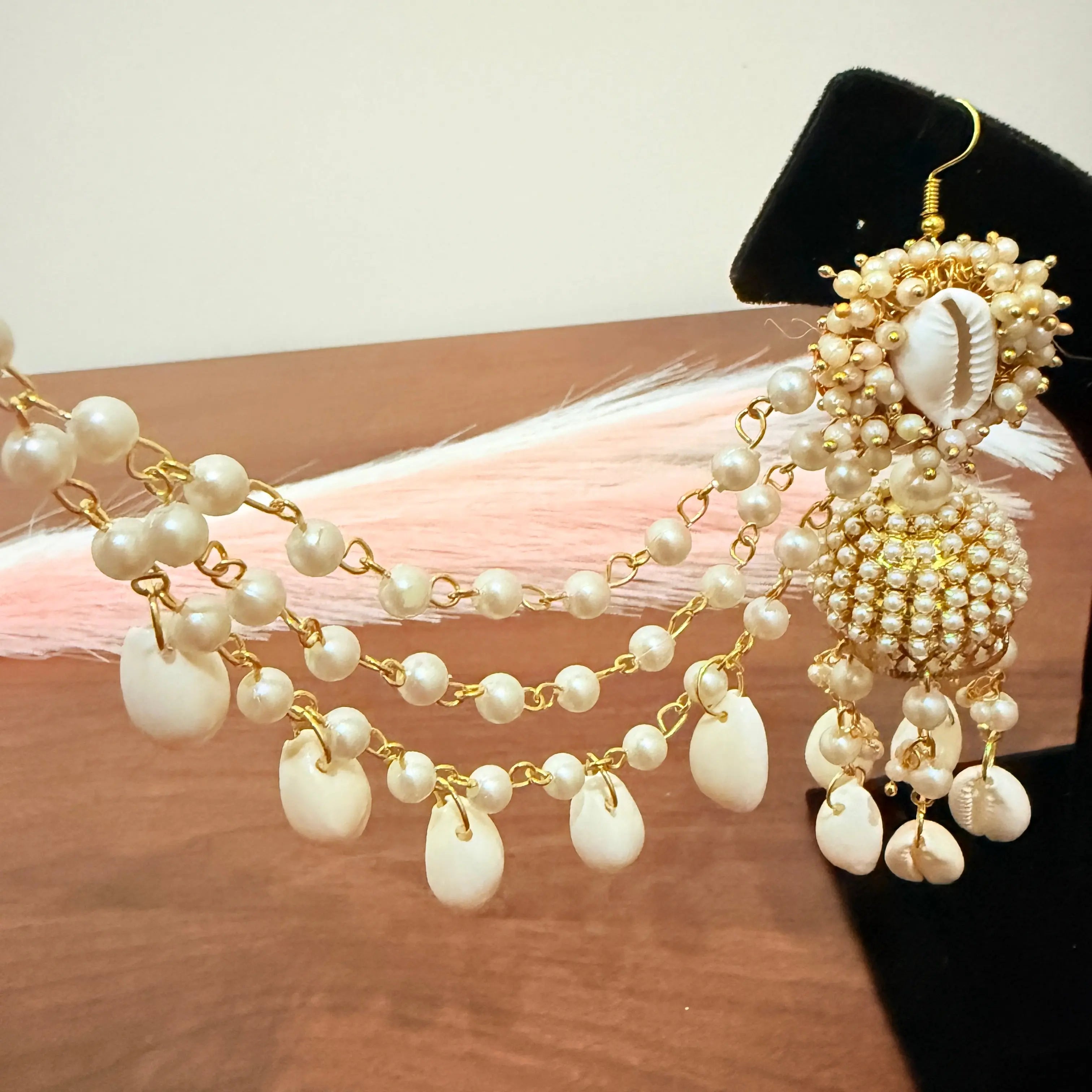🐚 Elegant Cowrie Shell Haldi Jewellery Set | Bridal Sea Shell Accessories ✨ Shadispecial.com - All Rights Reserved