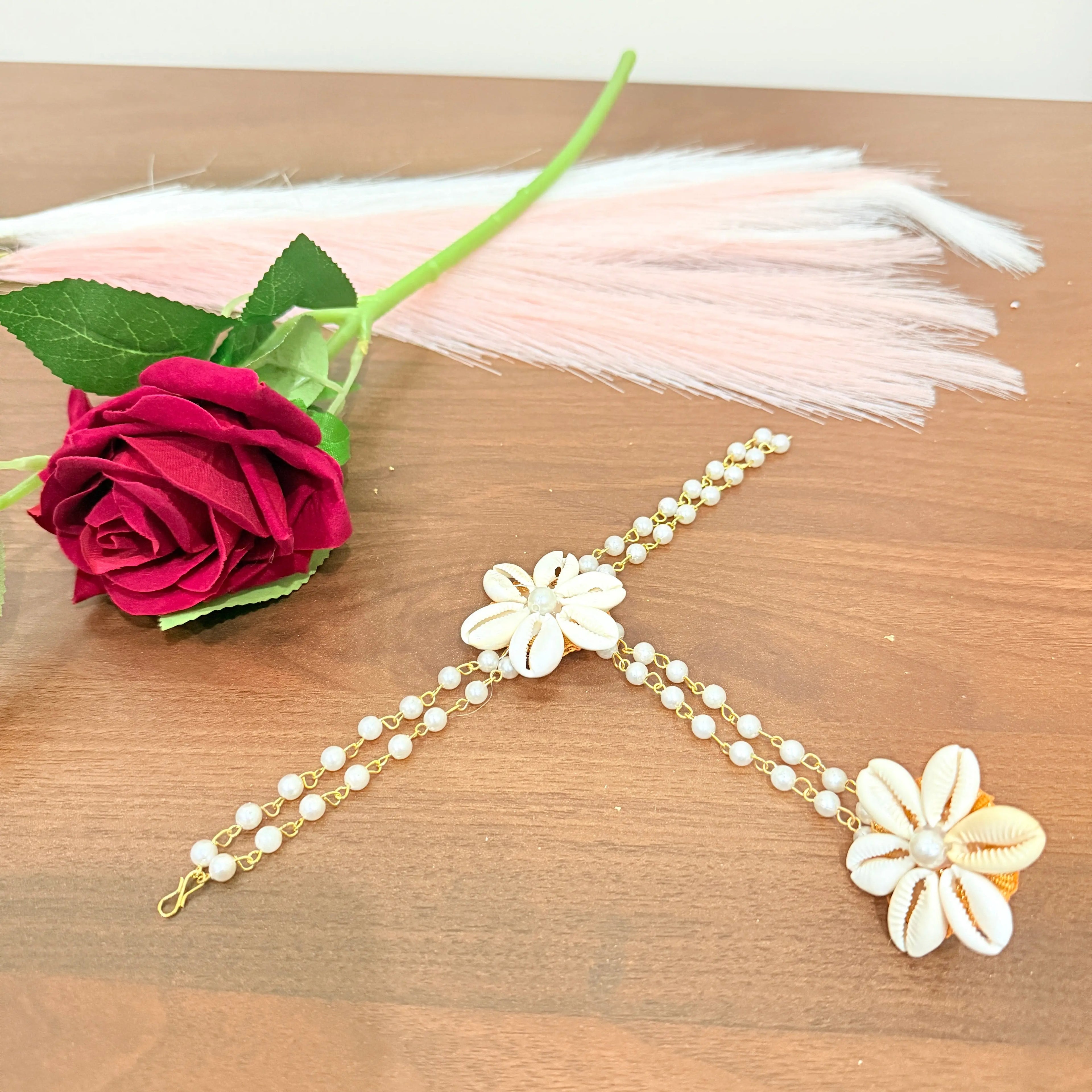 ✨ Handcrafted Cowrie Shell Bridal Jewellery Set | Traditional Haldi Accessories 🐚 Shadispecial.com - All Rights Reserved