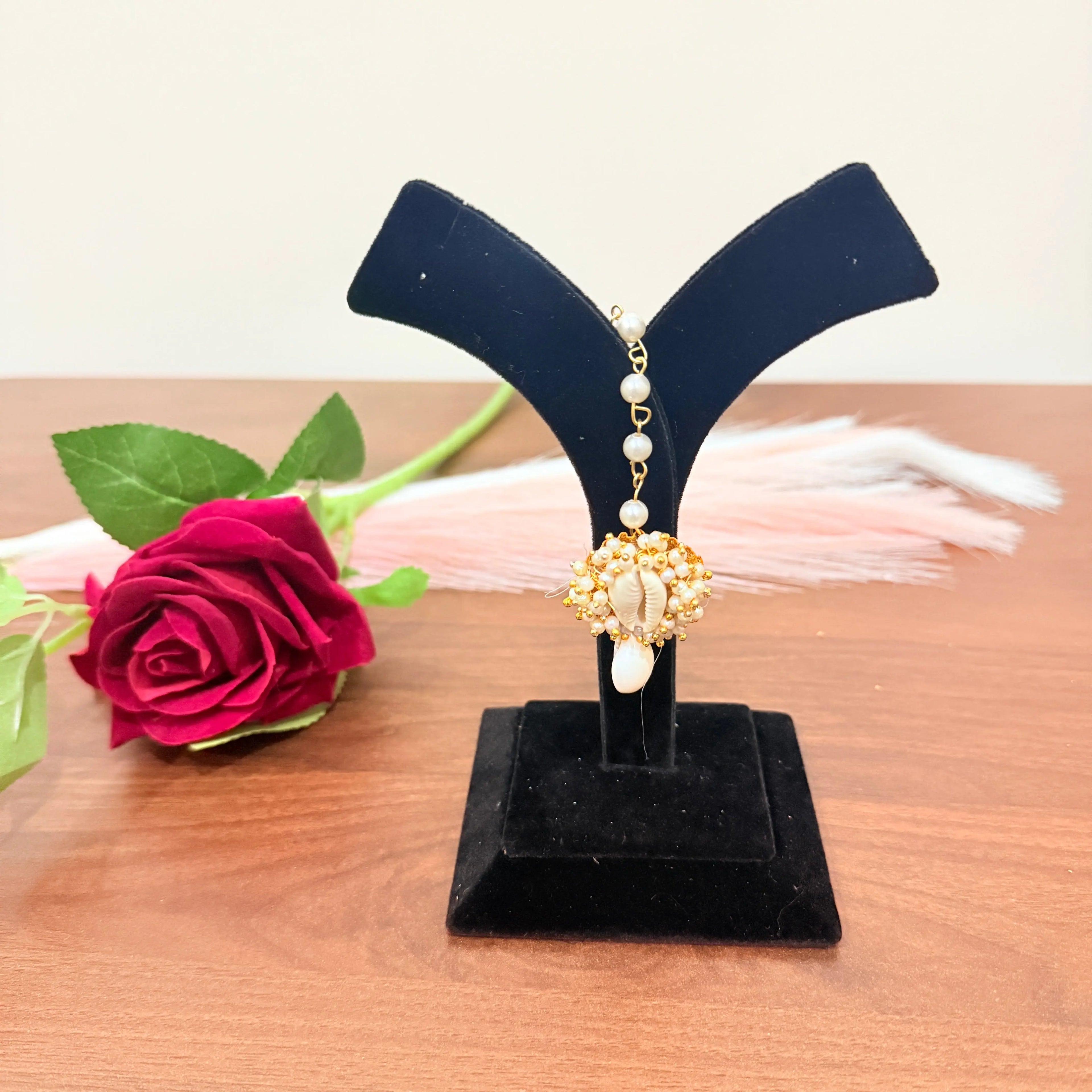 🐚 Elegant Cowrie Shell Haldi Jewellery Set | Bridal Sea Shell Accessories ✨ Shadispecial.com - All Rights Reserved