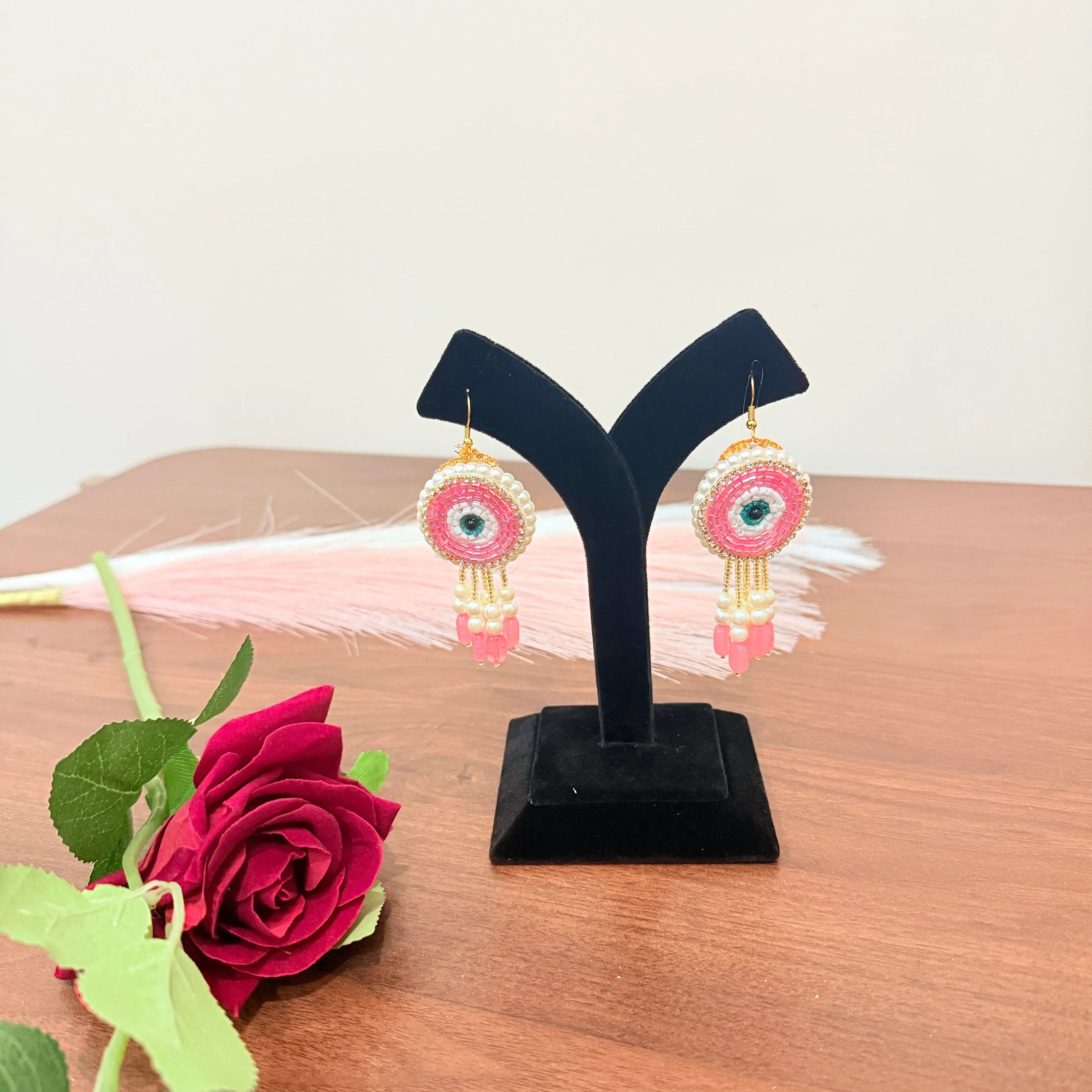 Blue & Pink Beaded Haldi Bridal Jewellery Set 💙🌸 | Handmade Pearl Jewellery for Bride 👰✨ Shadispecial.com - All Rights Reserved