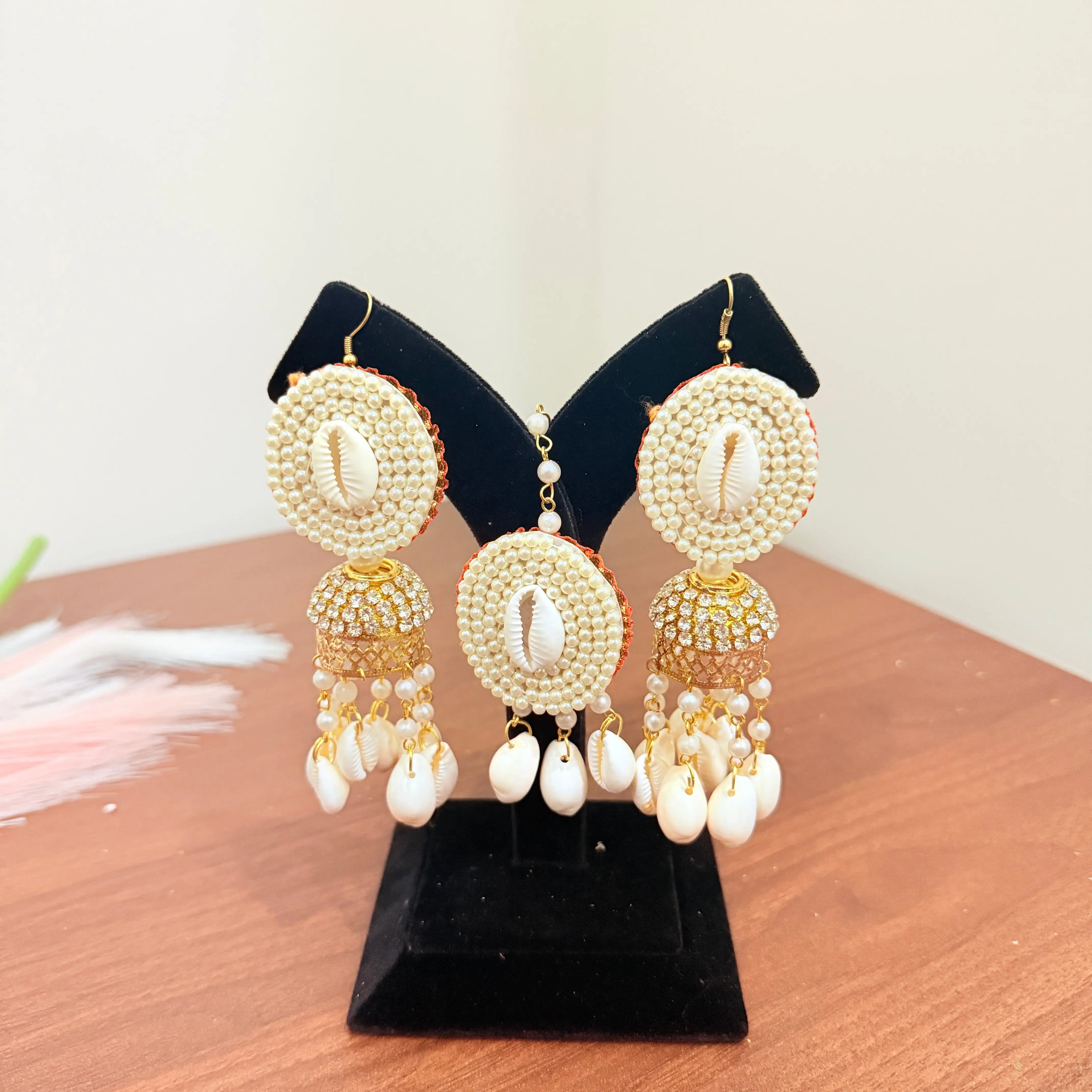 🐚 Handcrafted Cowrie Shell Haldi Jewellery Set | Traditional Bridal Accessories ✨ Shadispecial.com - All Rights Reserved